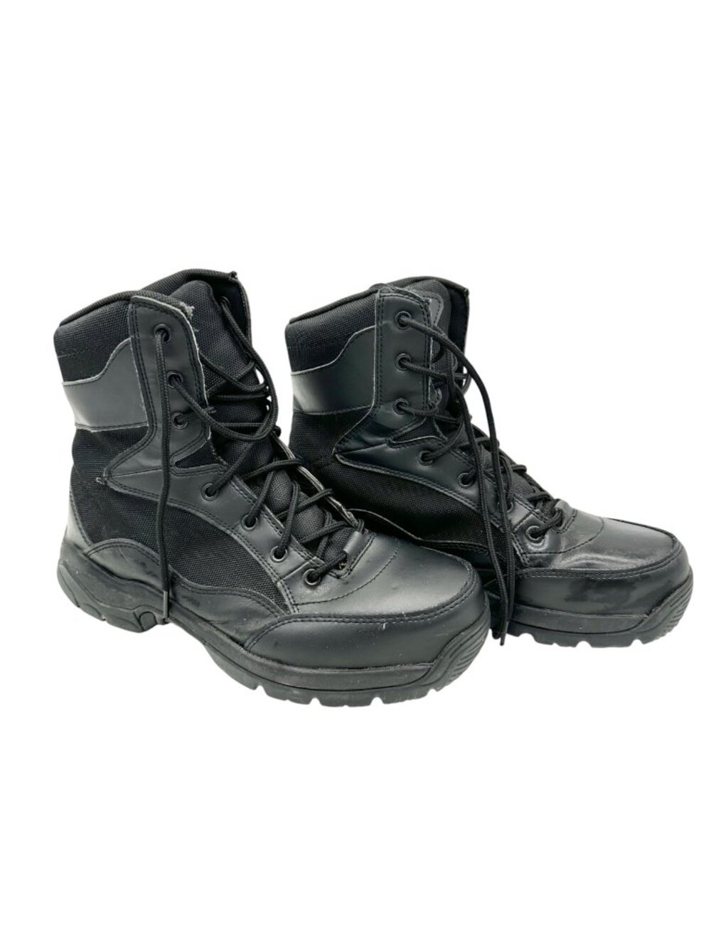 Interceptor Black Tactical Boots Mens 8.5 Leather Synthetic Upper Rubber Sole